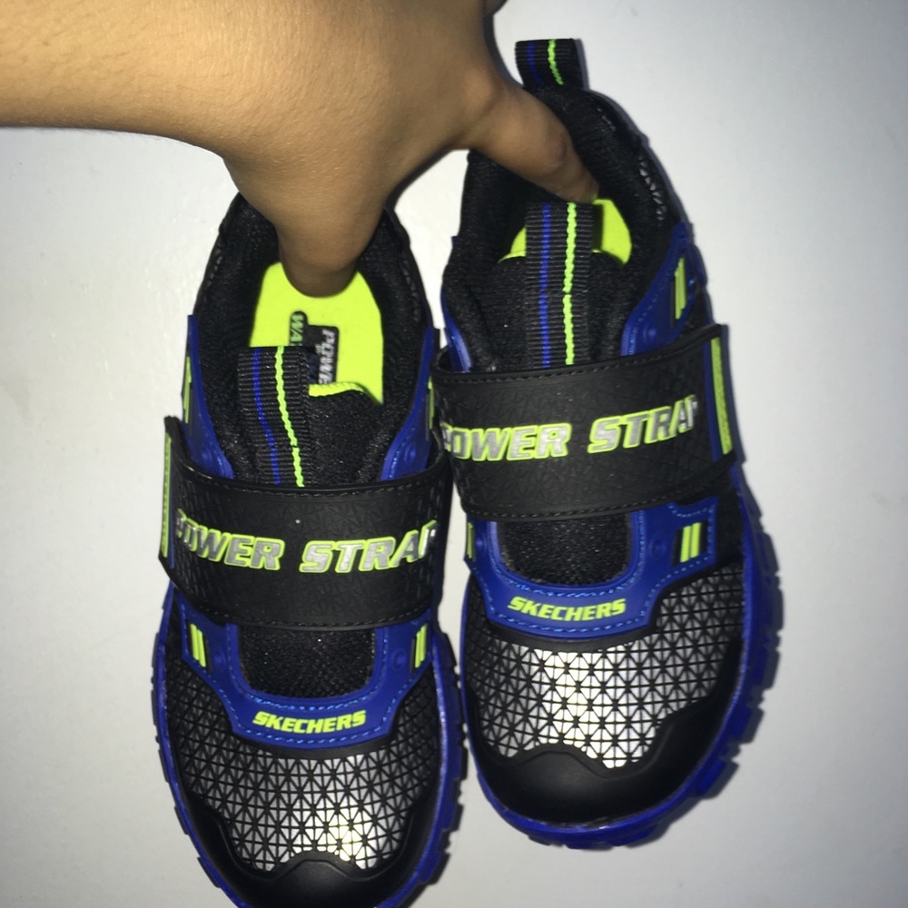 Skechers Power Strap Kids Running Shoes